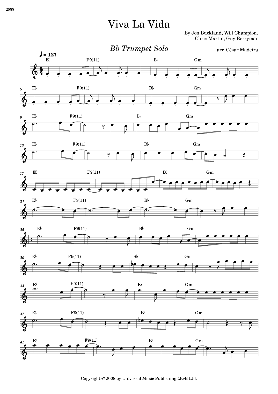 Viva La Vida (arr. César Madeira)