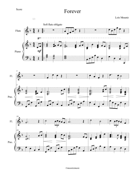 Forever for Piano with opt. Flute Obligato