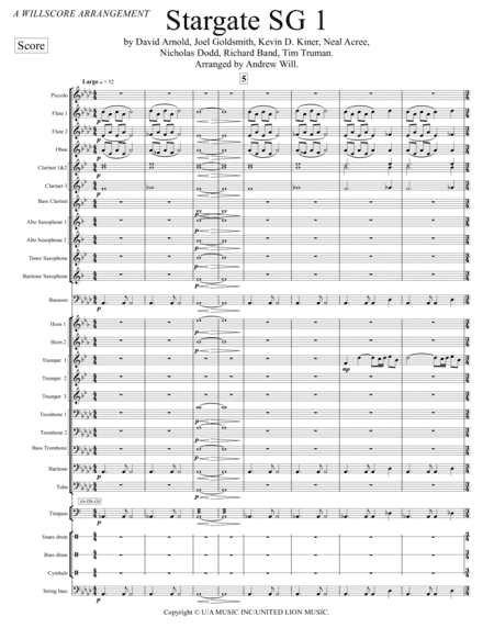 Stargate Sg-1 (tv Ser Incidental Music) (arr. Andrew Will)