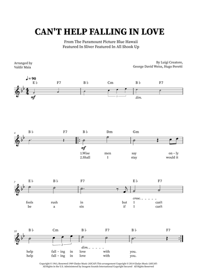 Can't Help Falling In Love (arr. Valdir Maia)