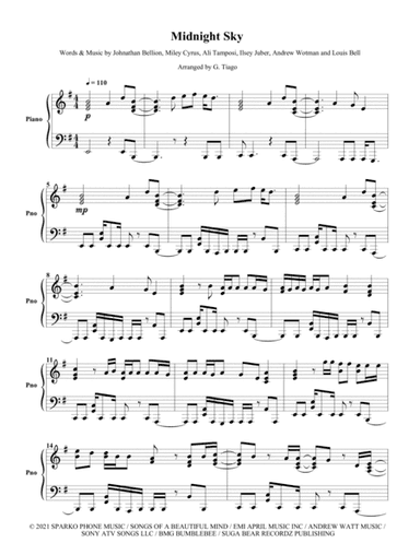 Midnight Sky (arr. G. Tiago)