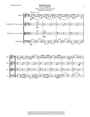 Hallelujah (arr. Sherry Lewis Publishing)