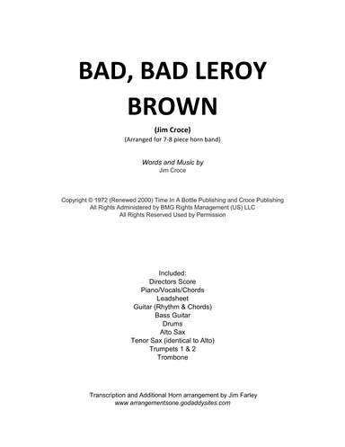 Bad, Bad Leroy Brown (arr. Jim Farley)