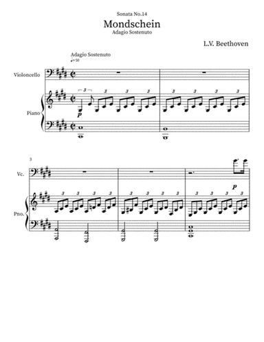 Moonlight Sonata - Adagio Sostenuto (arr. Tom Christie)