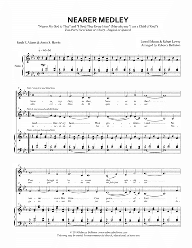 Nearer My God to Thee / I Need Thee Every Hour Medley (Vocal Duet) (arr. Rebecca Belliston)