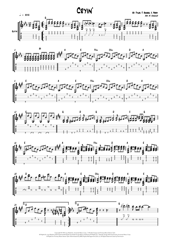 Cryin' (arr. Marcel Handler)