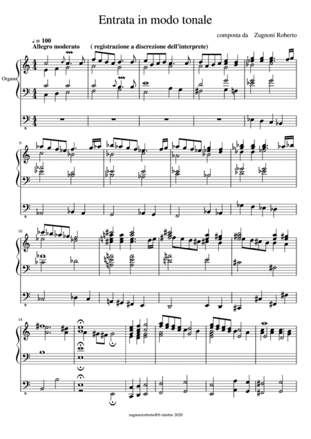 Entrata in modo tonale