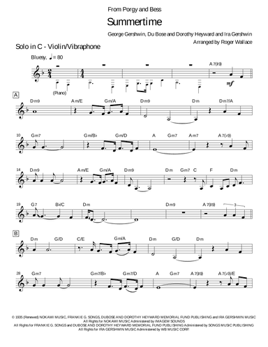 Summertime (arr. Roger Wallace)