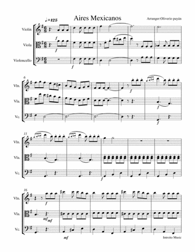 AIres Mexicanos for String Trio (arr. Oliver Payan)