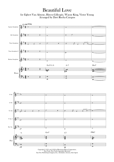 Beautiful Love (arr. Davi Rocha Campos)