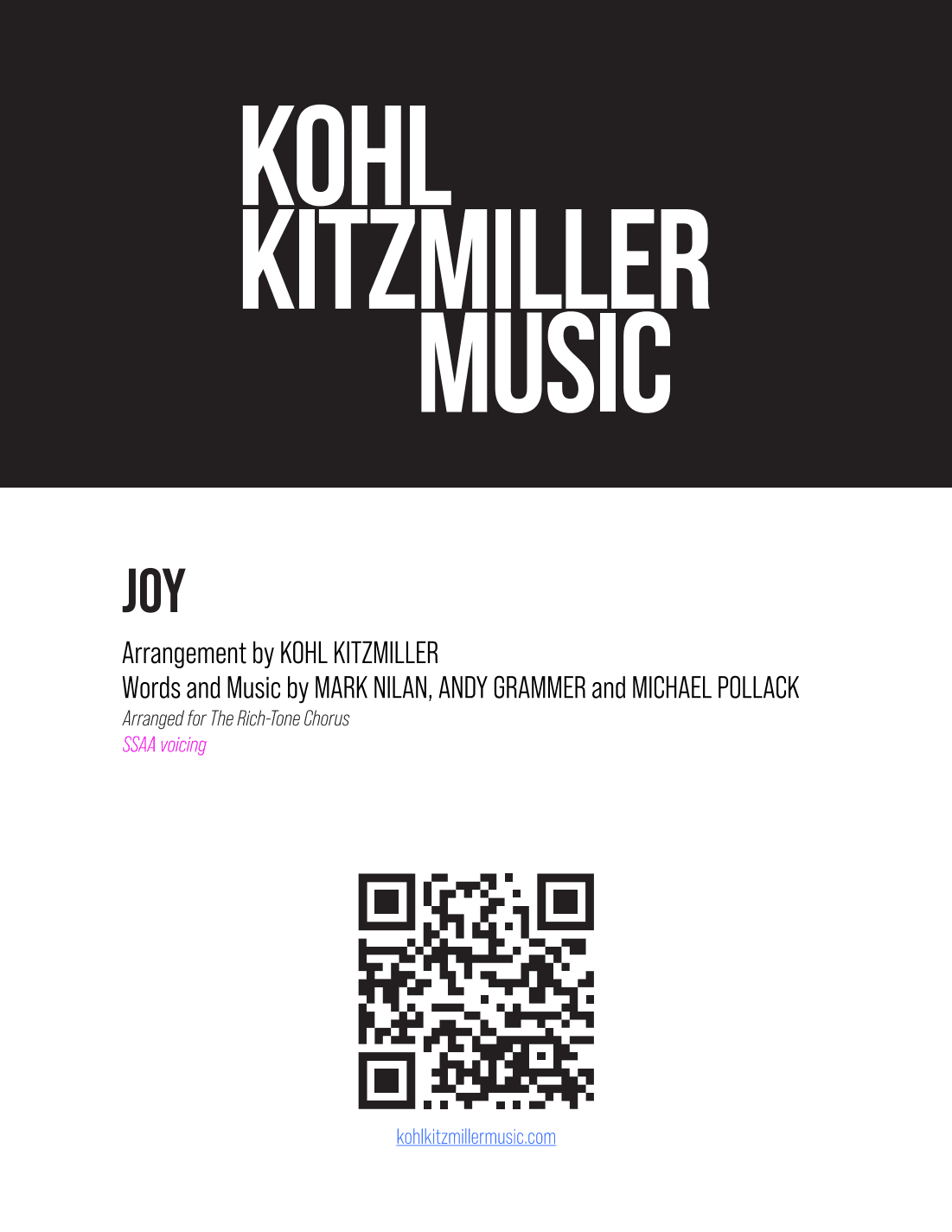 Joy (arr. Kohl Kitzmiller)