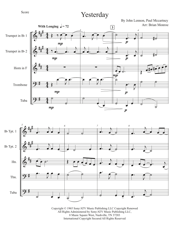 Yesterday (arr. Brian Monroe)