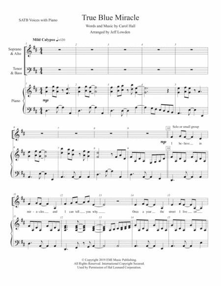 True Blue Miracle (arr. Jeff Lowden)