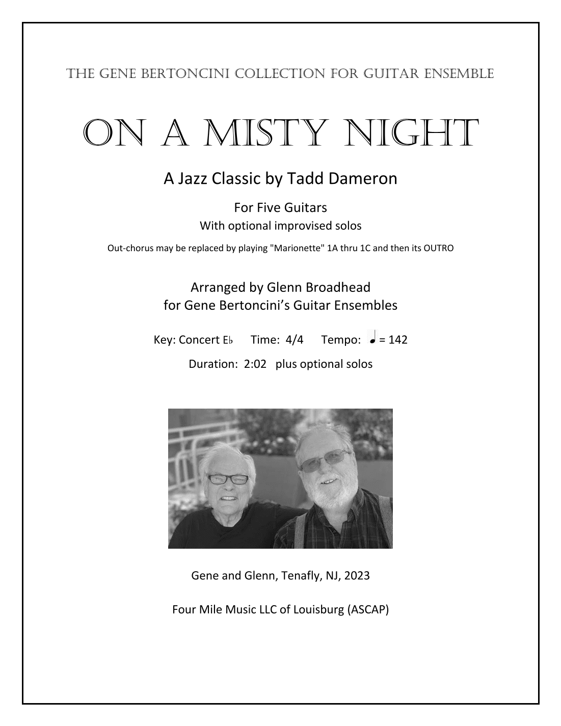 On A Misty Night (arr. Glenn Broadhead)
