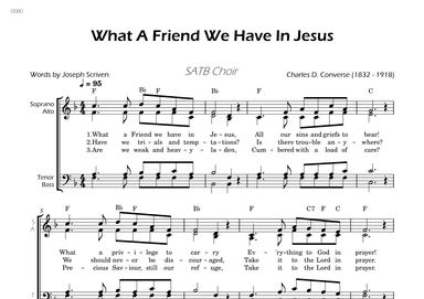 What A Friend We Have In Jesus - SATB Choir - W/Chords (arr. César Madeira)