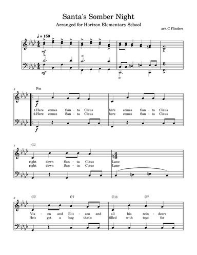 Santa's Somber Night (arr. C. Flinders)
