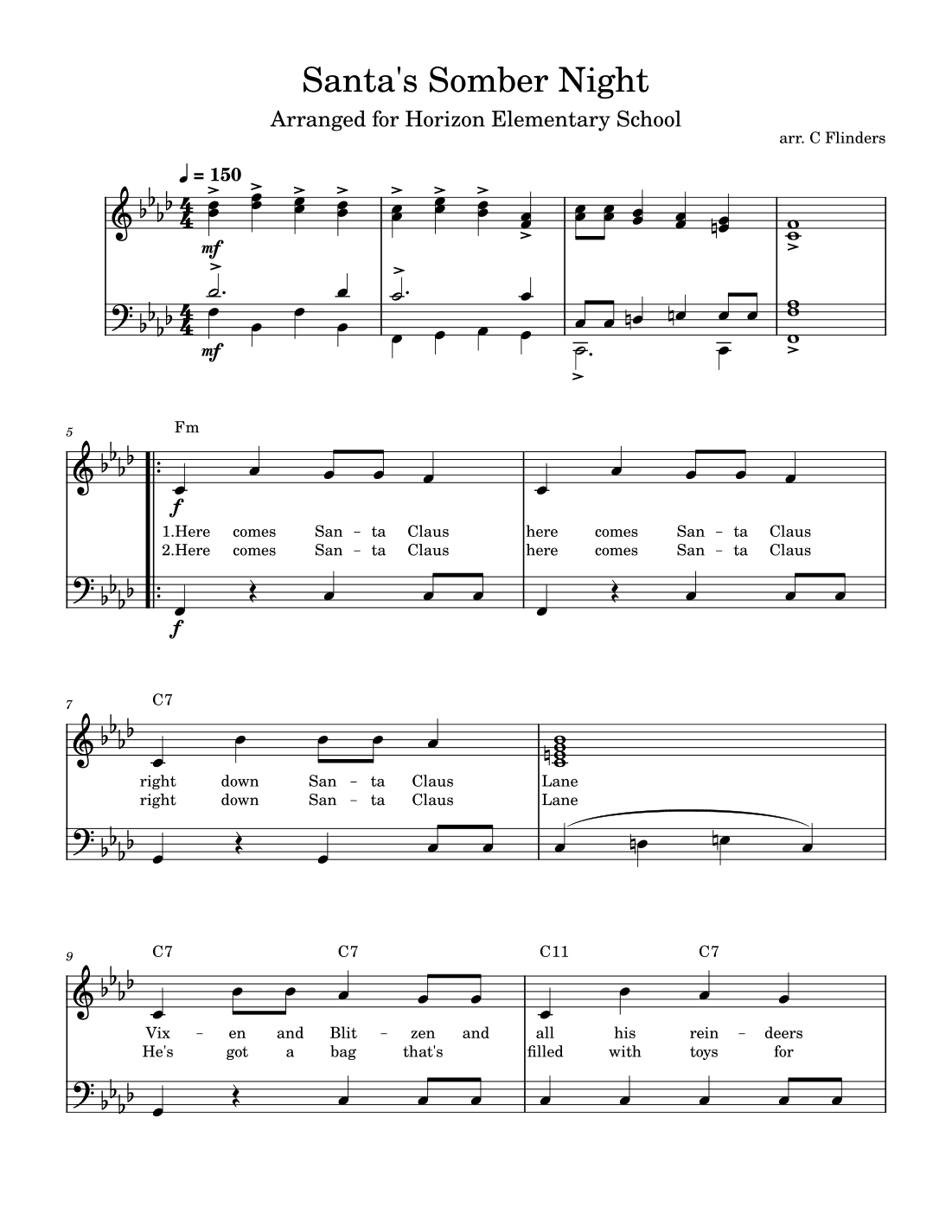 Santa's Somber Night (arr. C. Flinders)