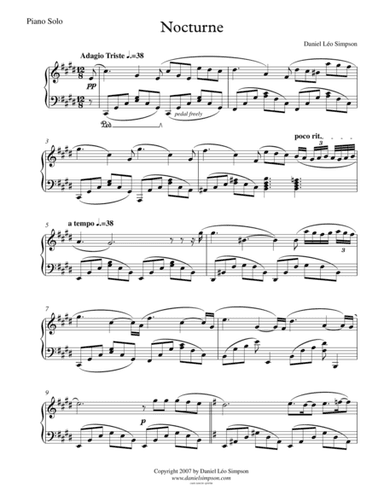 Nocturne for Pianoforte (Piano Solo)