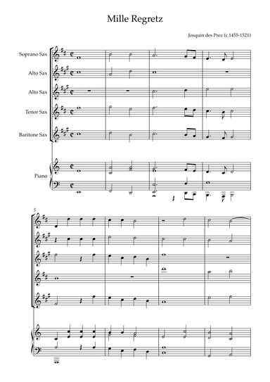 Mille Regretz (arr. Karen Gueiros)