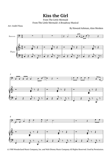 Kiss The Girl (arr. André Nusa)