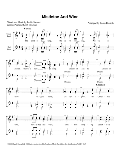 Mistletoe And Wine (arr. Karen Penketh)