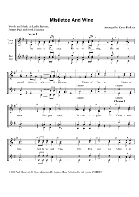 Mistletoe And Wine (arr. Karen Penketh)