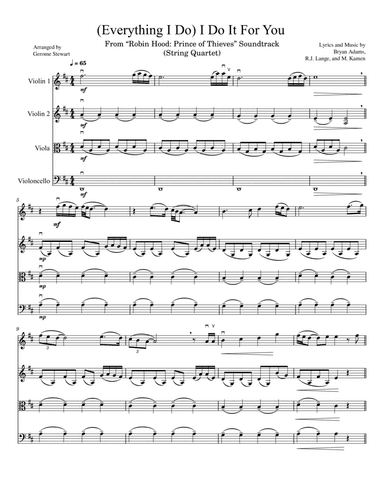 (everything I Do) I Do It For You (arr. Gerome Stewart)