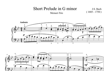 Bach Short Prelude in G minor Menuet-Trio (arr. Ben Choupak)