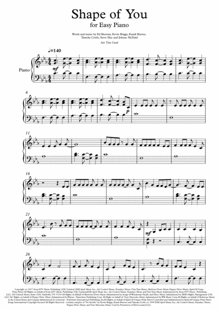Shape Of You (arr. Tim Curd.)