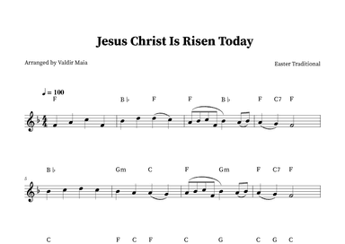 Jesus Christ Is Risen Today - Oboe (+ chords) (arr. Valdir Maia)