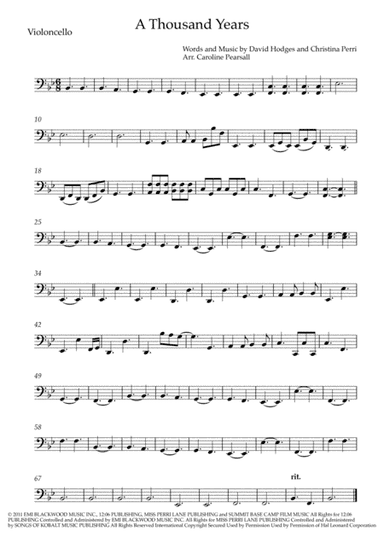 A Thousand Years (arr. Caroline Pearsall)