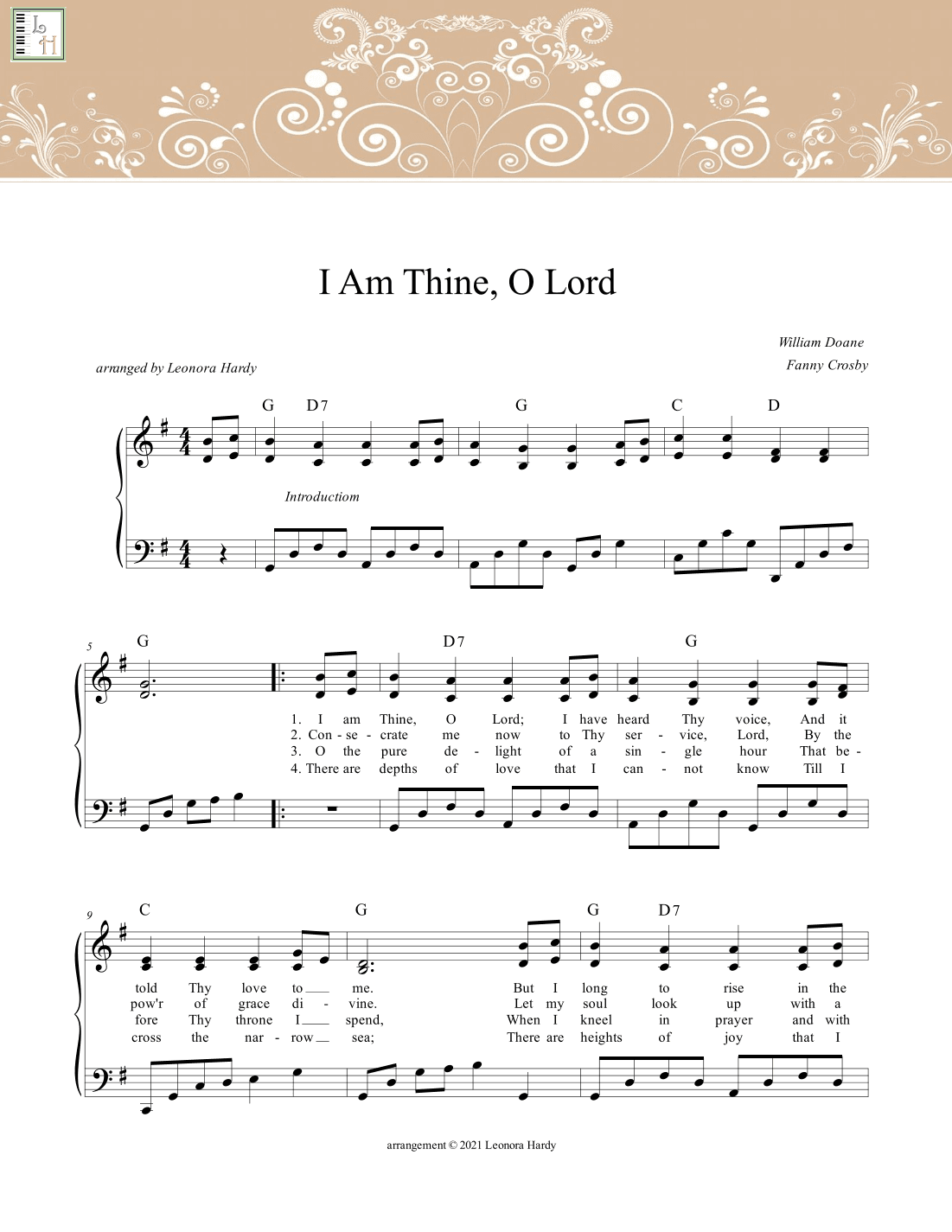 I Am Thine O Lord (Draw Me Nearer) (arr. Leonora Hardy)