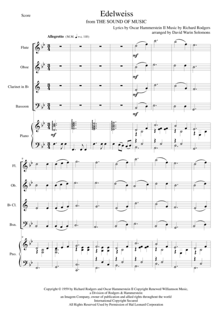 Edelweiss (arr. David Warin Solomons)
