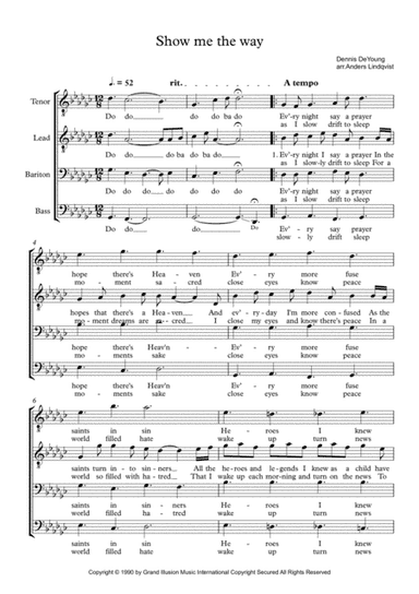 Show Me The Way (arr. Anders Lindqvist)