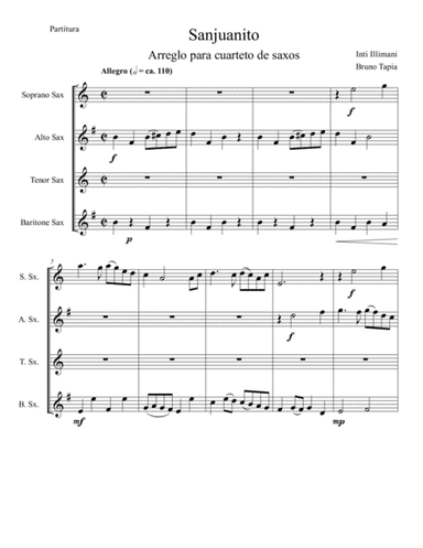 Mi chagrita caprichosa (Sanjuanito) (arr. Bruno Tapia)
