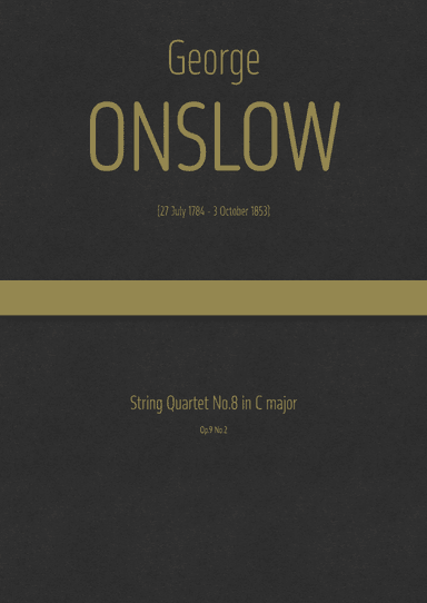 Onslow - String Quartet No.8 in C major, Op.9 No.2 (arr. J.G. Cucó Barber)