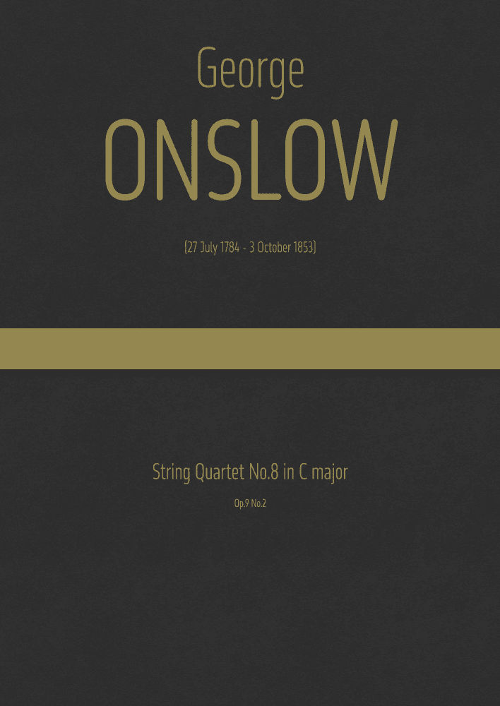 Onslow - String Quartet No.8 in C major, Op.9 No.2 (arr. J.G. Cucó Barber)