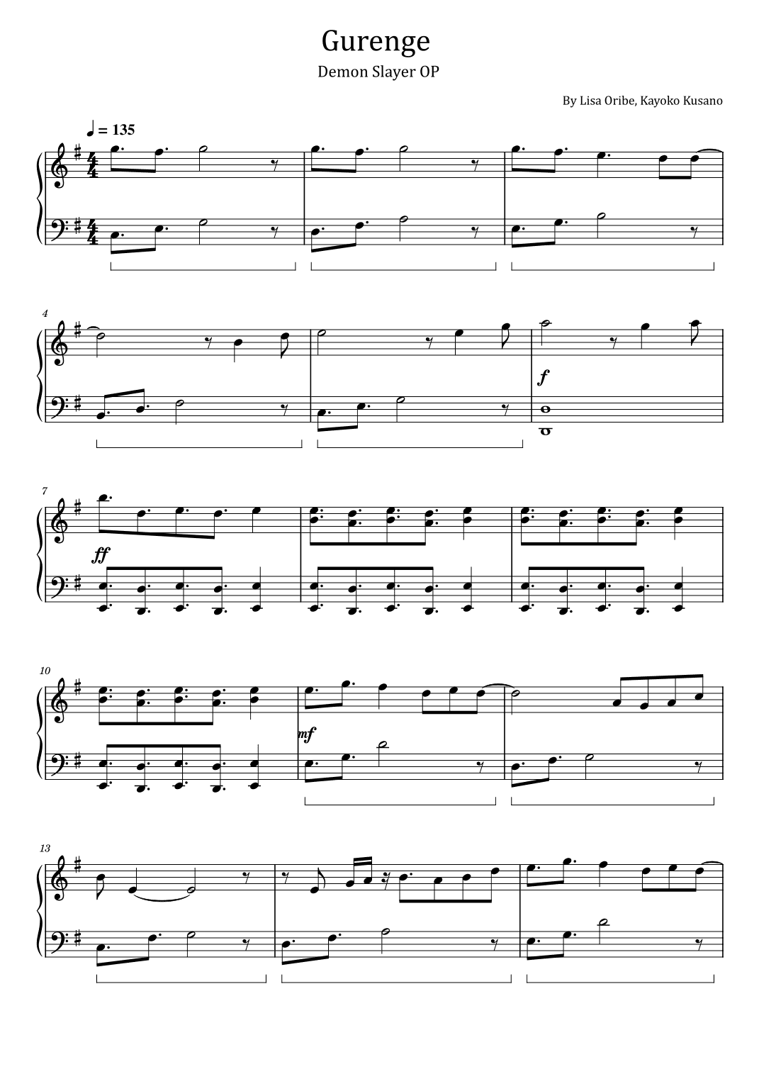 Gurenge (arr. poon)