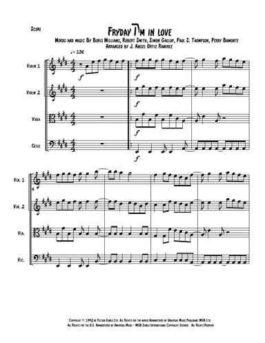 Friday I'm In Love (arr. José angel Ortiz ramirez)
