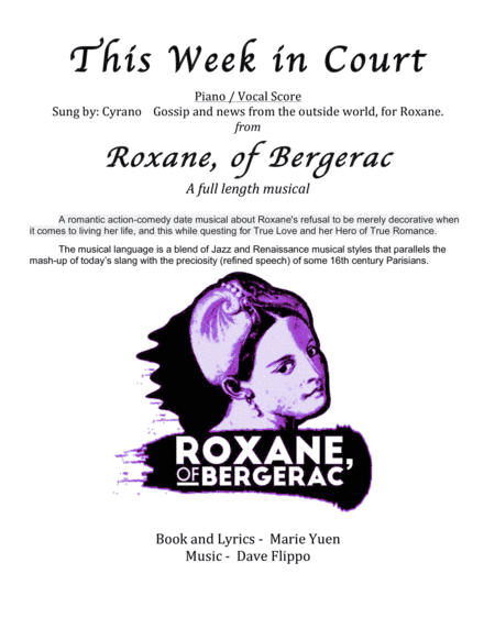THIS WEEK IN COURT -  from Roxane, of Bergerac -  a full length musical