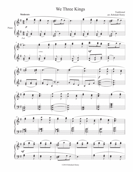 We Three Kings (solo piano) (arr. Rebekah Henry)