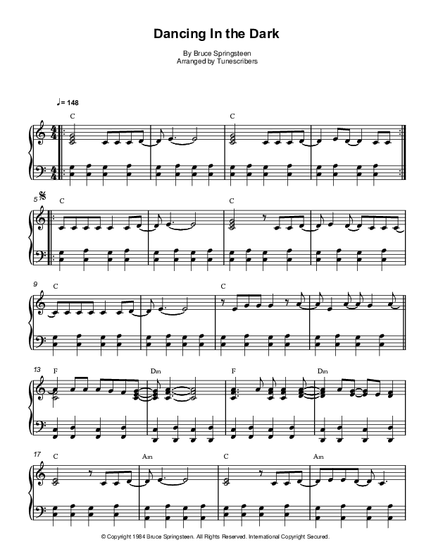 Dancing In the Dark (arr. Tunescribers)