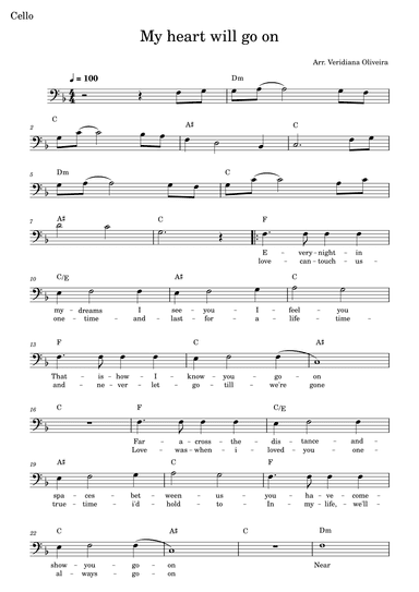 My Heart Will Go On (love Theme From 'titanic') (arr. Veridiana Oliveira)
