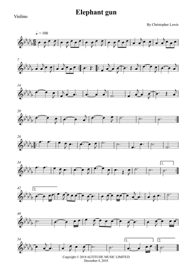 Elephant Gun (arr. Wesley S. SIlva)