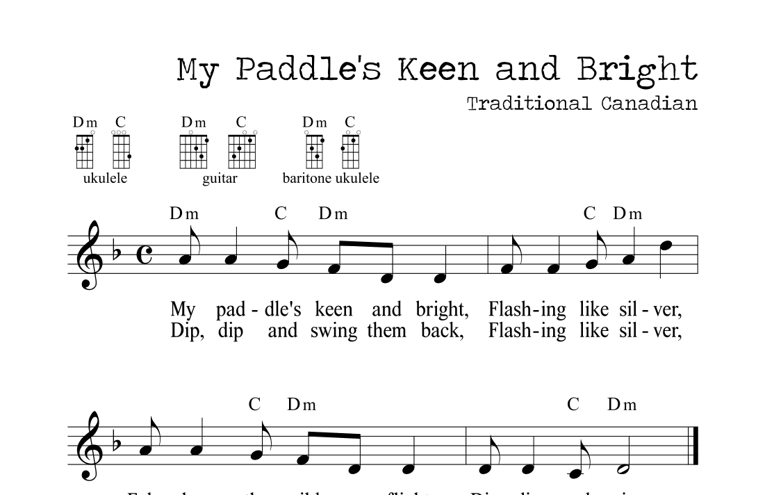 My Paddle's Keen and Bright (arr. M. Ryan Taylor)