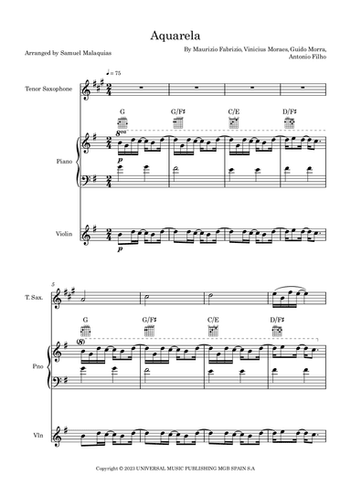 Aquarela-toquinho (arr. SAMUEL DE SOUZA MALAQUIAS)