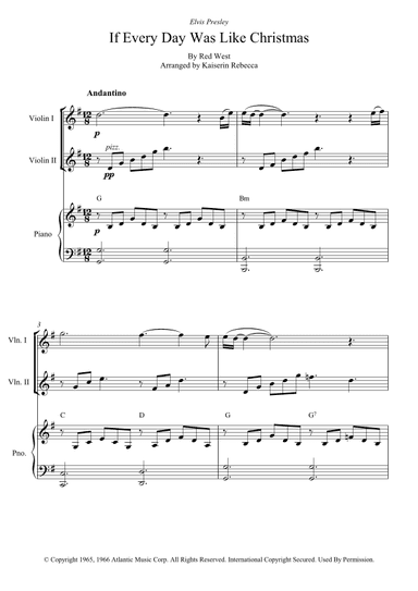 If Every Day Was Like Christmas (arr. Kaiserin Rebecca)