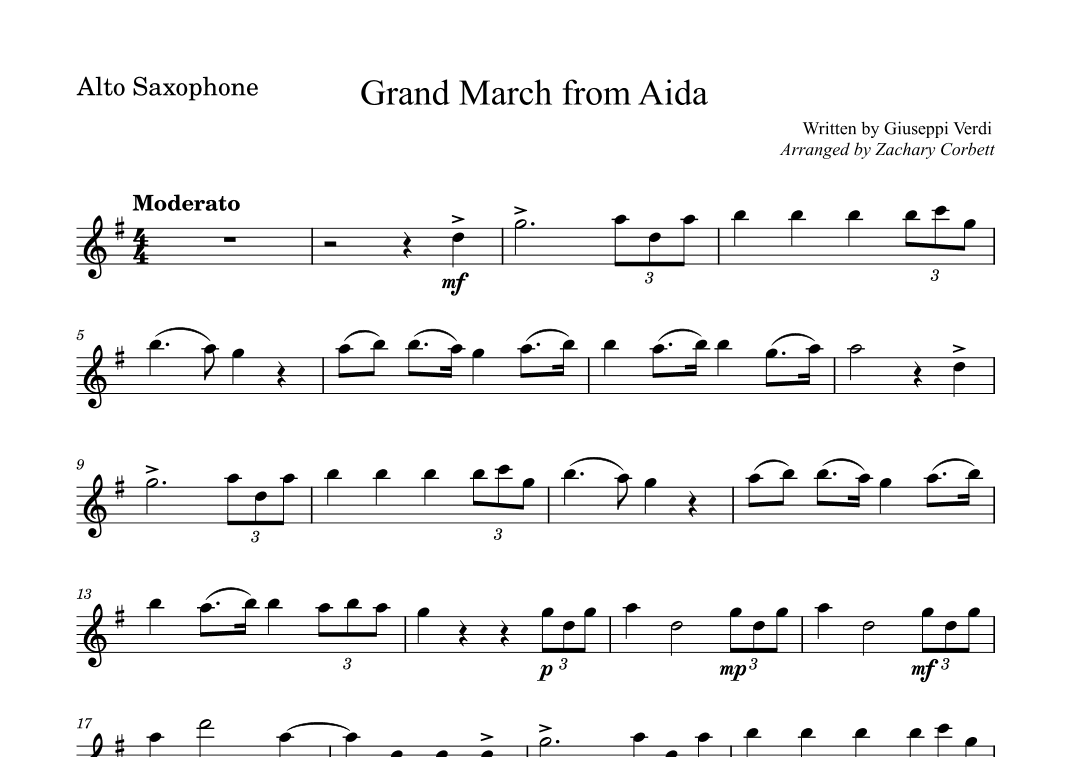 Grand March from Aida (arr. Zachary Corbett)