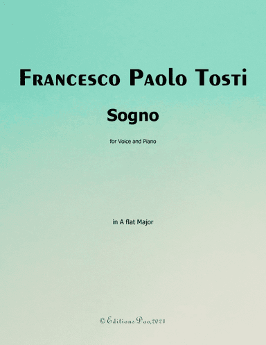 Sogno, by Tosti, in A flat Major (arr. Editions Dao)