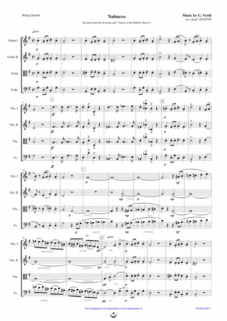 Nabucco - Chorus and Overture (excerpt) (arr. Josef  STASTNY)